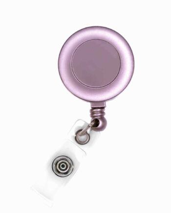 Badgehouder met Trekkoord – Metallic Rose