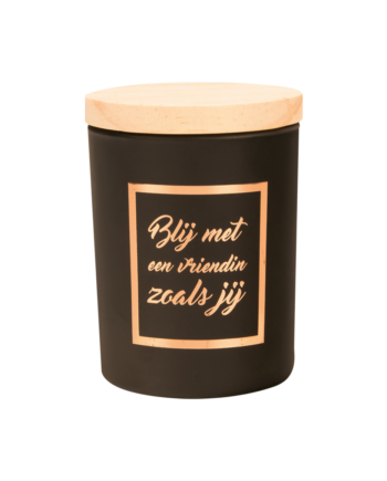 Kleine Roségouden & Zwarte geurkaars 'Vriendin'