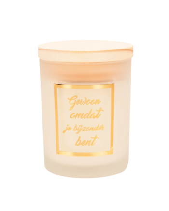 Kleine Goud & Witte geurkaars 'Bijzonder'