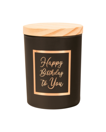 Kleine Roségouden & geurkaars 'Happy Birthday'