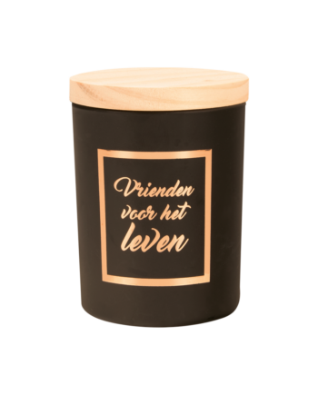 Kleine Roségouden & Zwarte geurkaars 'Vrienden'
