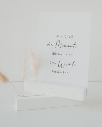 Kaart- en bloemenhouder set (wit)