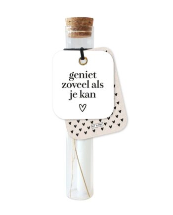 Wensbuisje Met Kaarsje - Geniet Zoveel Als Je Kan