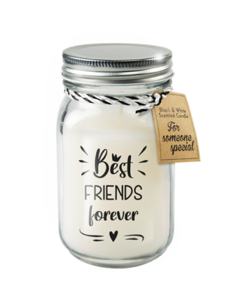 Zwart & Witte geurkaars 'Best Friends'