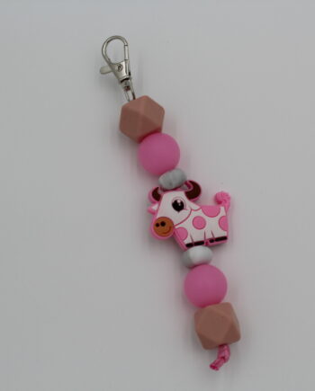 Sleutelhanger 'Roze Koe'