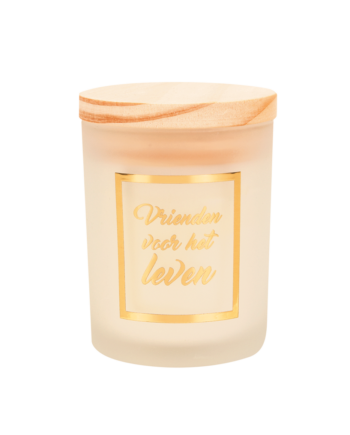 Kleine Goud & Witte geurkaars 'Vrienden'