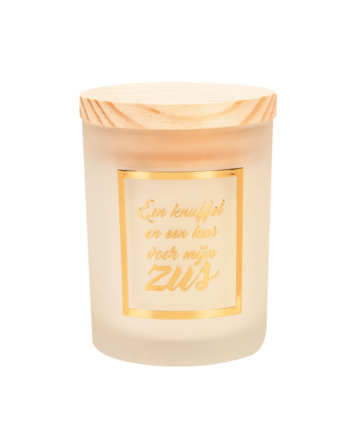 Kleine Goud & Witte geurkaars 'Zus'