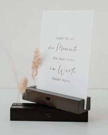 Kaart- en bloemenhouder set (zwart)