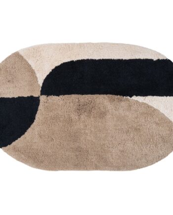 Badmat Bowie – Taupe Ovaal