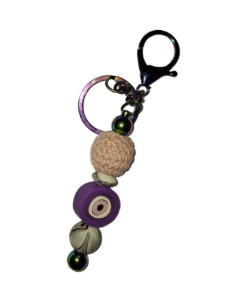 Staafjes Sleutelhanger 'Eye Paars'